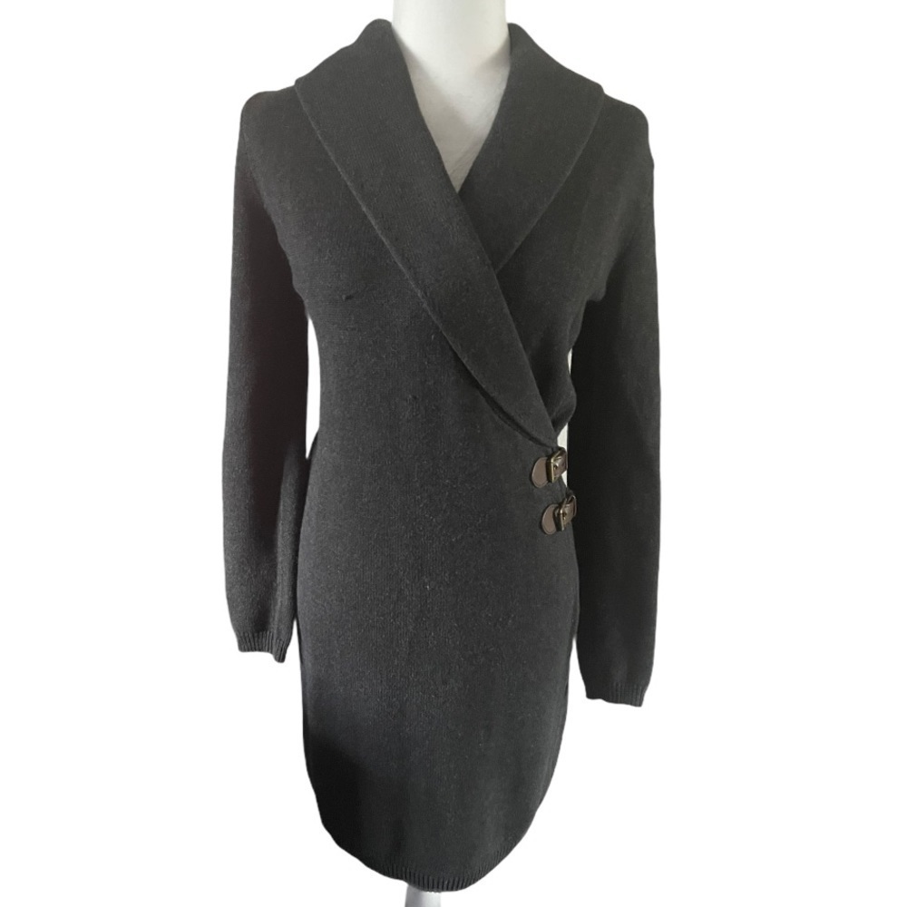 Lauren by Ralph Lauren charcoal sweater dress S